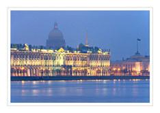 Palais d'hiver et Neva, Saint-Pétersbourg (Fédération de Russie)